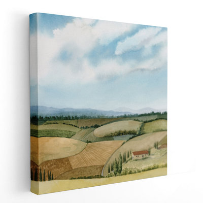 «Tuscan Farmland II», reproduction d'art sur toile