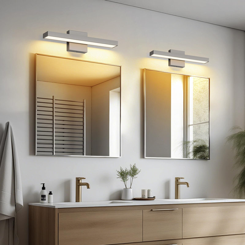 Dimmable LED Bathroom Vanity Light Fixture 2500K/3000K/3500K/4000K/5300K CCT Adjustable, 4.33" H x 16.14" W x 3.42" D