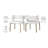 Caleb Upholstered Arm Chair in White-1340750130