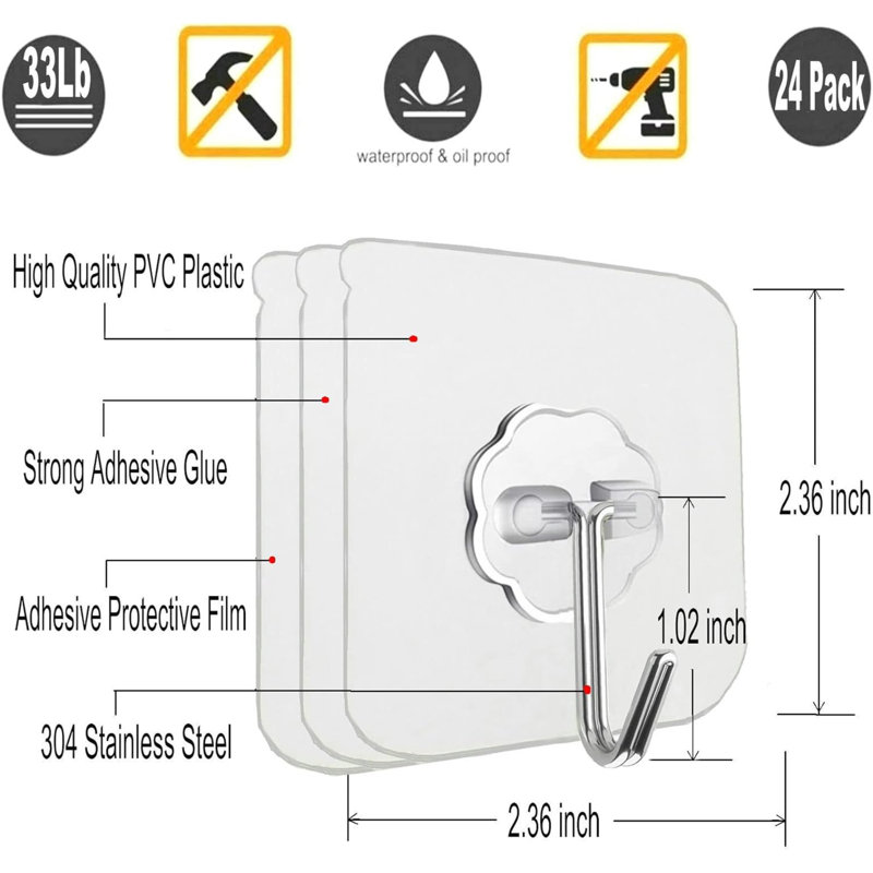 Wall Mounted Hook Rack