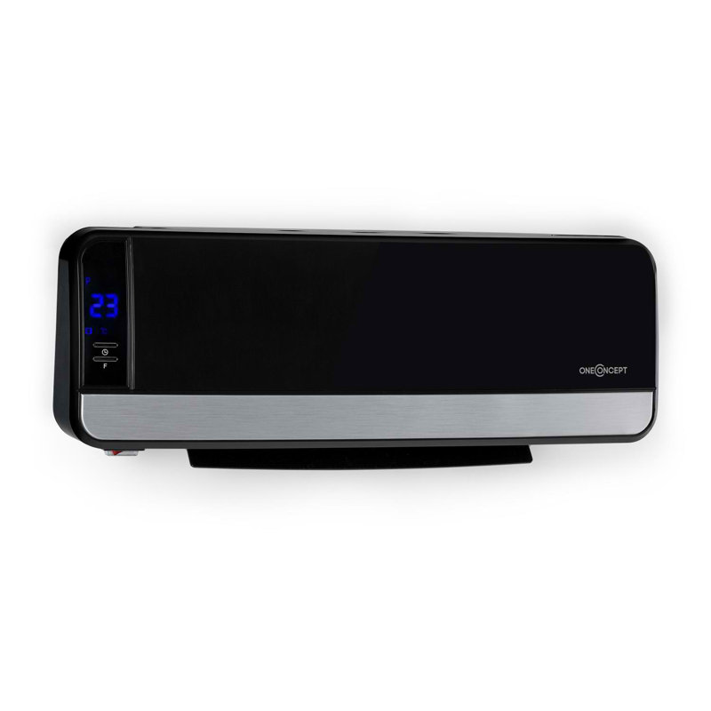 OneConcept 2000 Watt 6820 BTU Electric Wall Mounted Space Heater with Adjustable Thermostat