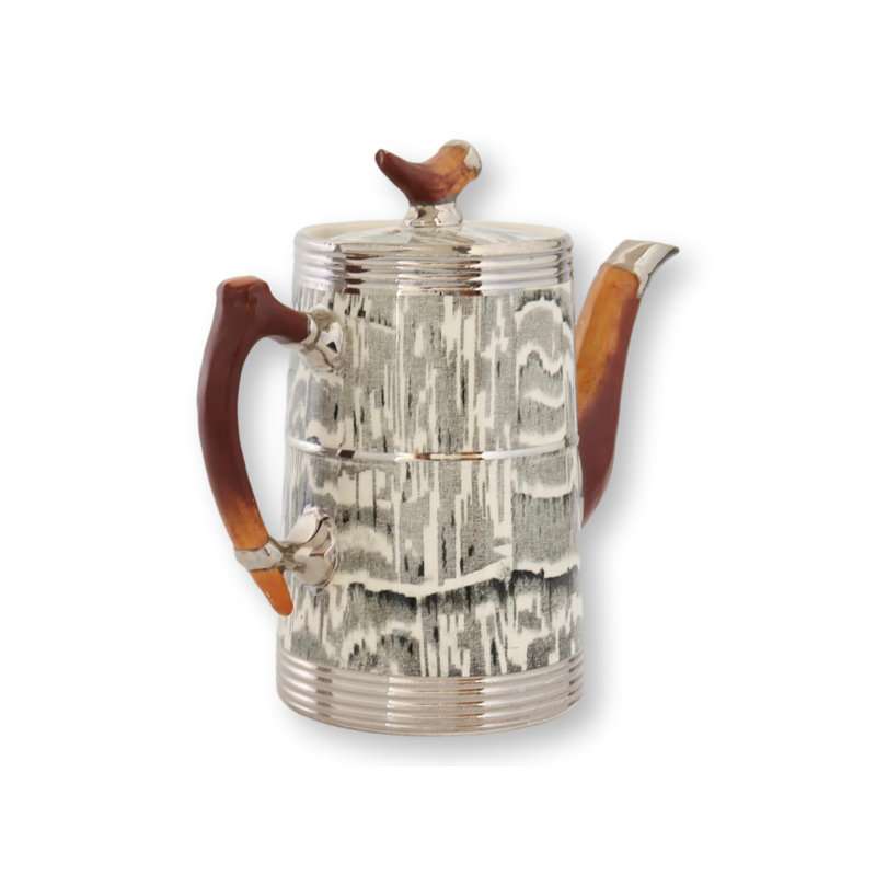 Cafetière en simili bois 1930S Silver Shield