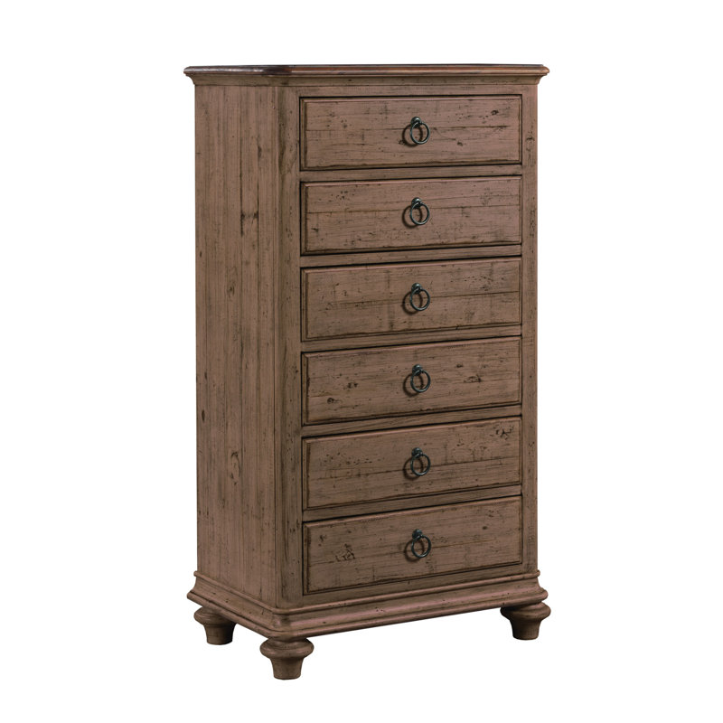Commode en bois massif 6 tiroirs Addlie