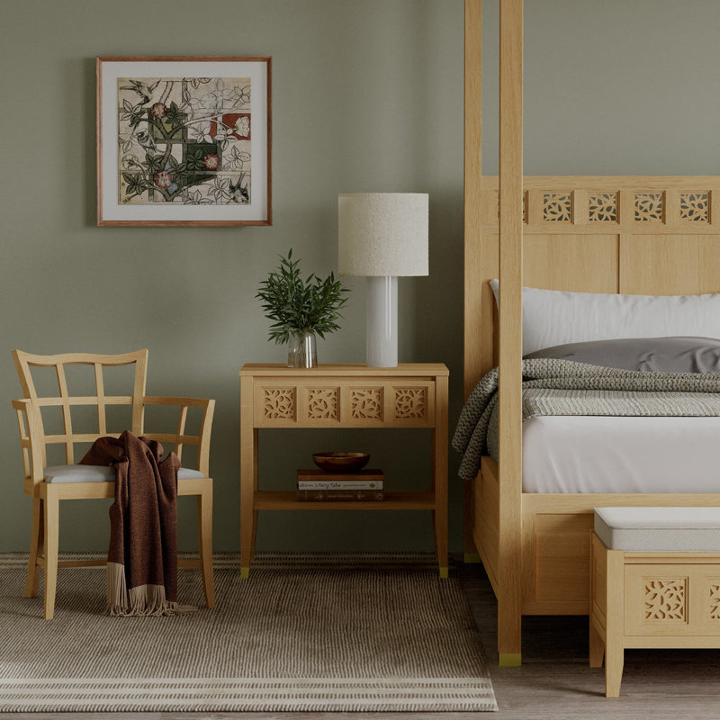 Surrey Hills Open Nightstand, Wood Top, Natural
