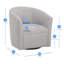 Fauteuil demi-tonneau pivotant Lainey-2028428166