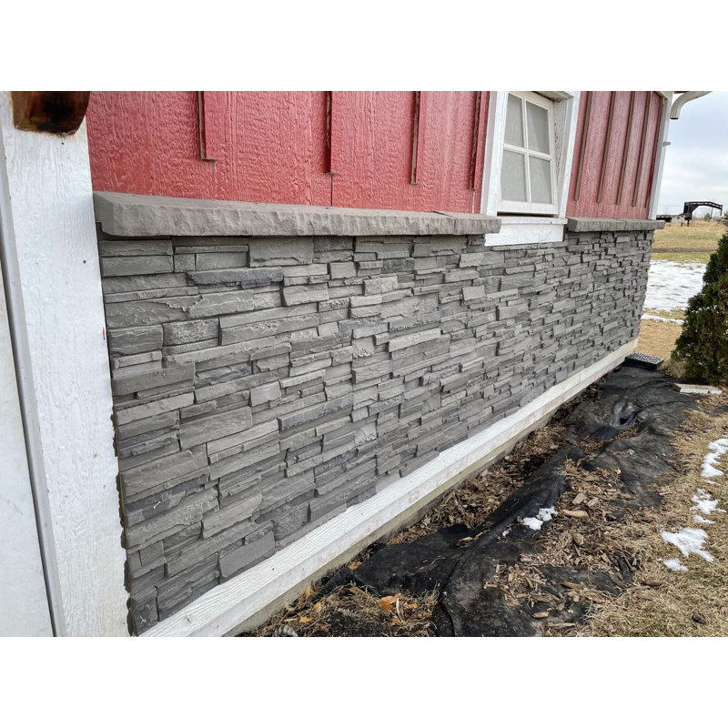 13" x 10.83" Stone Wall Panelling, Volcano Ash
