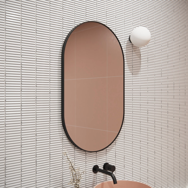 Inara Pill Mirror, Black, 36" x 22"