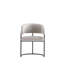 Chaise rembourrée en cuir gris clair Augusta-100919012