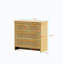 Commode en rotin à 4 tiroirs Vansant