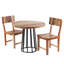 Runolfson Acacia and Mango Round Wood Top Dining Table with Iron Base