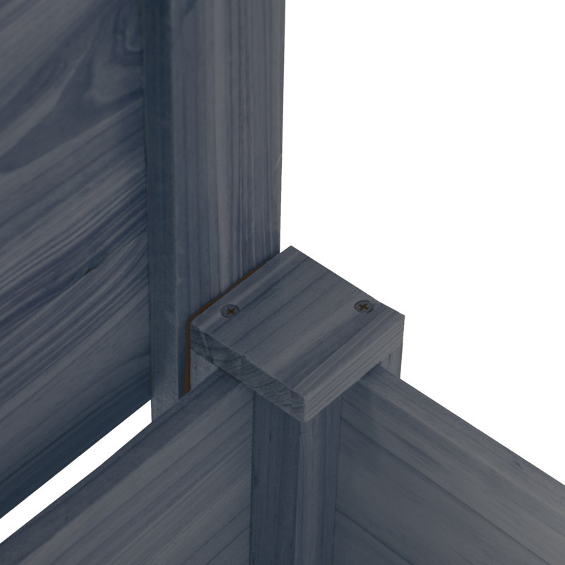 Kierron Wood Elevated Planter, Gray