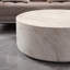 Table basse cylindrique en oxyde de magnésium au fini travertin clair 31,5 po de diamètre