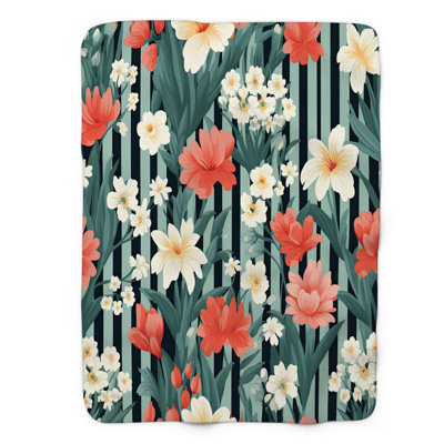 Jeté Picket Posy Pathway - 1 Piece Premium Sherpa Blank