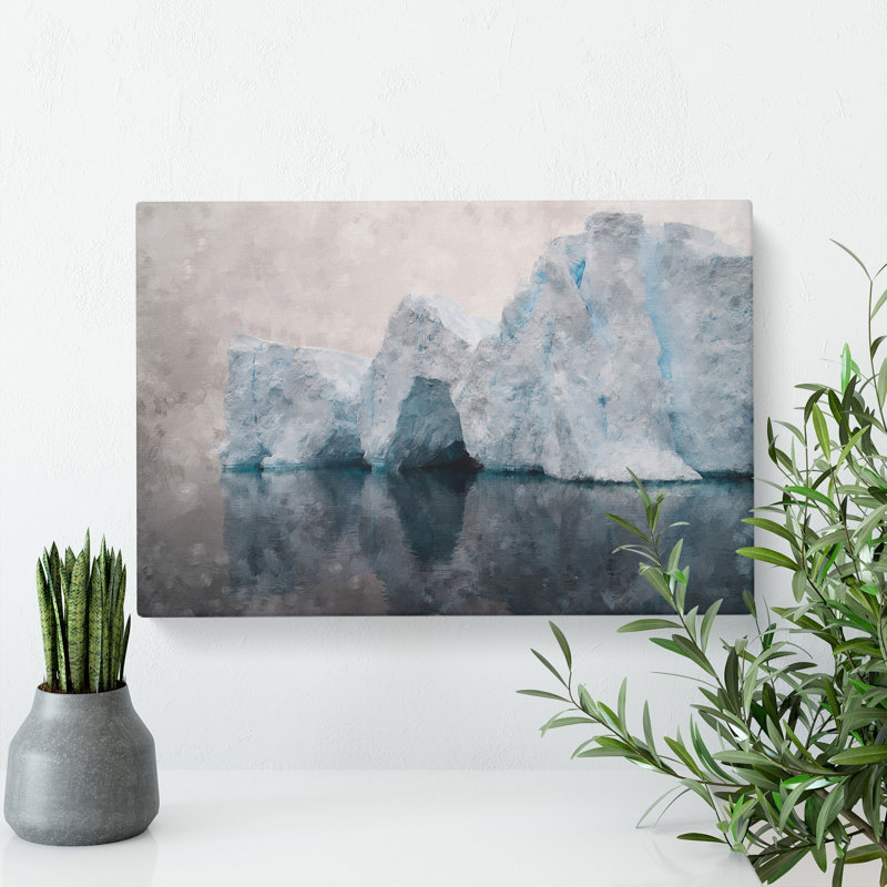 Icebergs Of Antarctica - Wrapped Canvas Painting, 50cm H x 76cm W x 3cm D