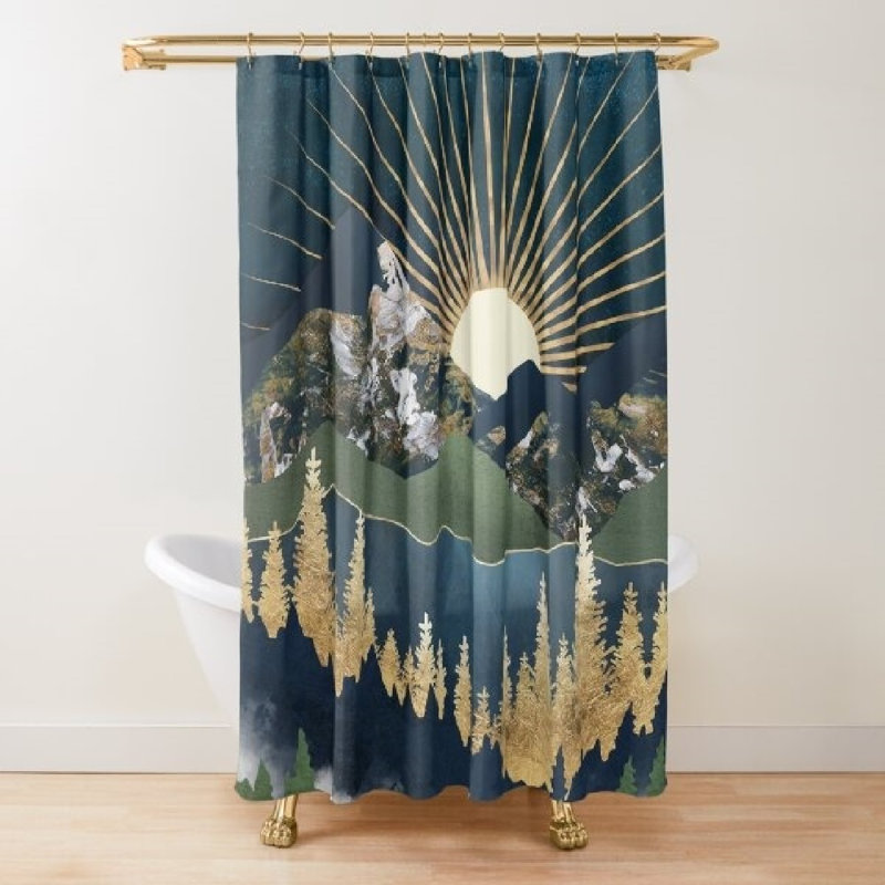 Rideaux de douche Mountain & Sunburst, 71 x 71