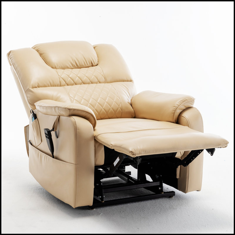 Electric Reclining Lift Chair For Elderly With Adjustable Backrest And Footrest, Perfect For Relaxation In The Living Room.