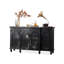 Buffet rétro en bois massif noir
