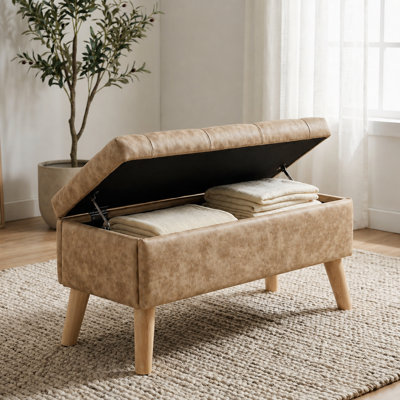 Banc de rangement avec repose-pieds Nova