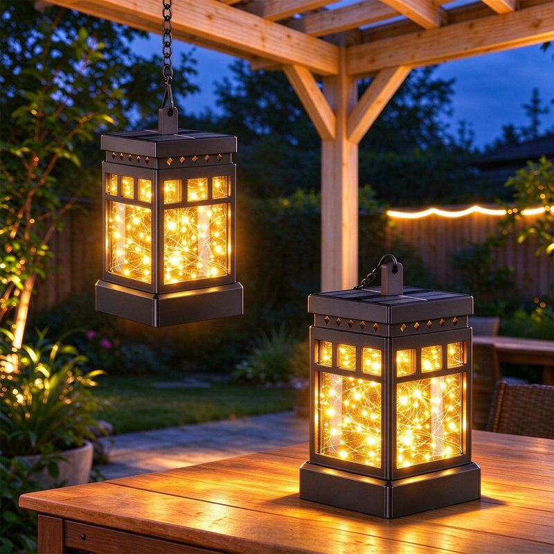 6.89 " Solar Powered Integrated LED Cylinder Lantern
