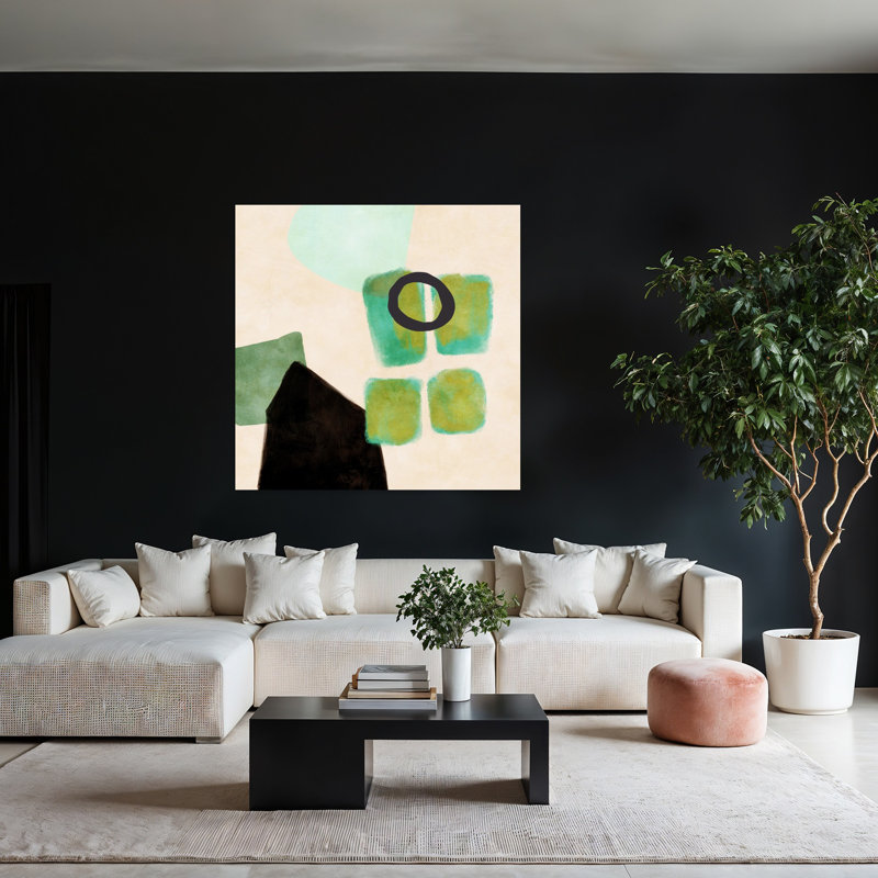Art contemporain, art contemporain abstrait, H 48 po x l 48 po