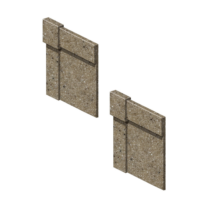 Garniture de tuile de coin extérieur 2,5 po x 2,5 po, Sable matrice