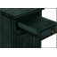 Table d'appoint étroite avec bleu antique et rangement, parfaite pour les chambres à coucher et les salons traditionnels.