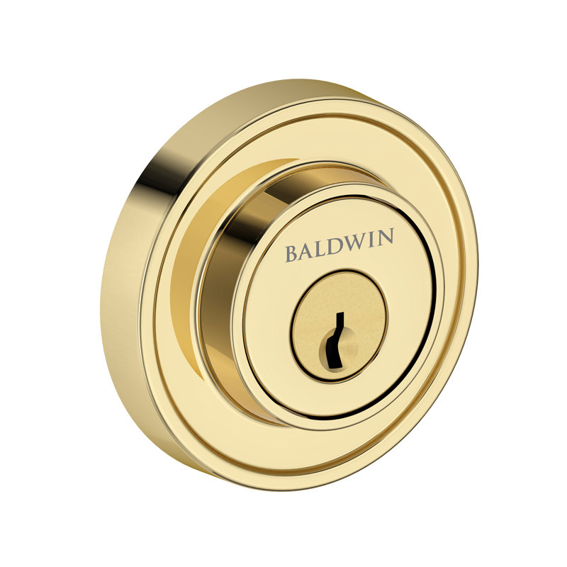 Recessed Round Deadbolt Single Cylinder Deadbolt in Matte Black, Unlacquered Brass