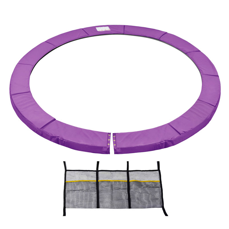 Coussin de trampoline avec ouverture, mousse épaisse de 0,8 po, housse de rechange pour ressort de sécurité, sac de rangement supplémentaire