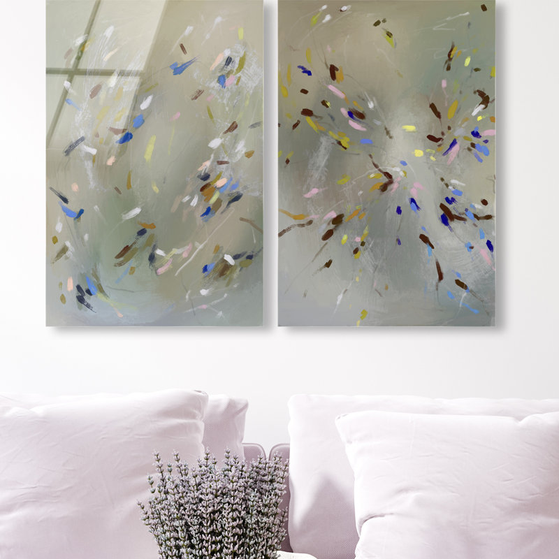 Spontaneous Traces Set Set by Oliver Gal, 90"H x 60"W, High-Gloss Acrylic Print