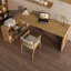 Ensembles de bureau en bois massif en forme de L 62,99 po Burlywood