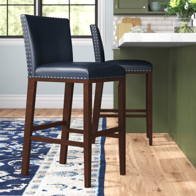 Arkadian Upholstered Counter Stool with Solid Wood Frame