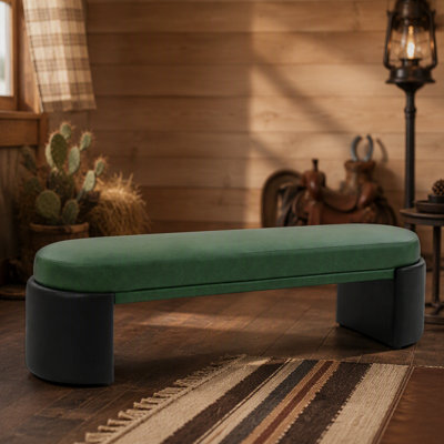 Faux Leather Upholstered Bench