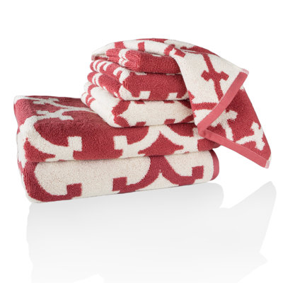 Ensemble de serviettes 6 100 pièces en jacquard à Jet Setter à motif jacquard de style marocain Iman