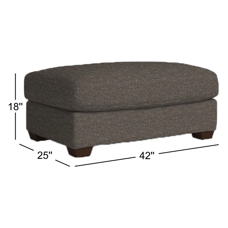 Repose-pieds Rhodes, Tissage natté gris anthracite Drusky Sustain®