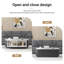Coffee Table, Stone‑Effect Marble Top with Hidden Storage-1390333306