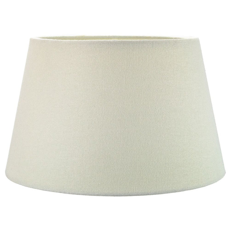Traditional Linen Fabric Drum Shade for Pendant & Lampshade, 19cm H x 30cm W x 30cm D, Cream