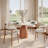 5Pcs Dining Set With 4 Upholstered Chairs-44707347-44707346
