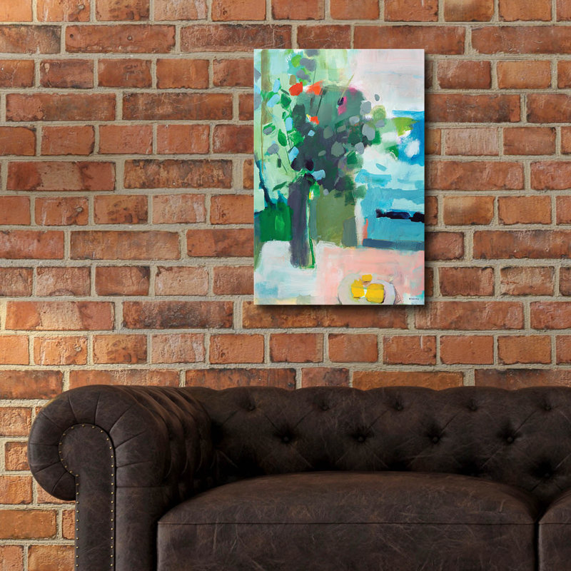 Art mural en verre épique «Window by the Sea» par Kathleen Robbins, 16 po x 24 po, H 24 po x l 16 po
