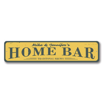 Enseigne en aluminium Tradtional Brew Home