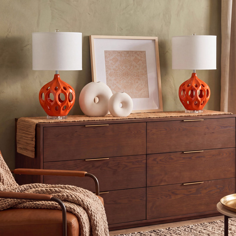 Lampe de table 29 po Faticanti, Orange