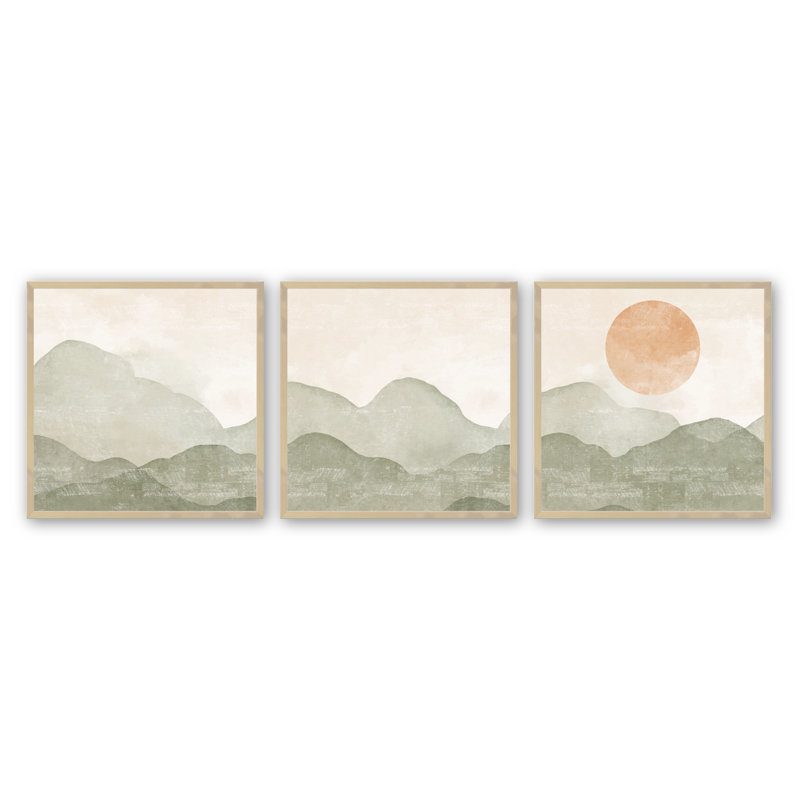 Verdant versets 3 pièces, Érable brut, H 17,5 po x l 17,5 po x P 1 po