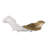 Modern Decorative Curled Metal Leaf Sculpture for Tabletop Home Decor - Abstract Nature-Inspired Object for Living Room, or Office Decoration - White-256915982-256915981