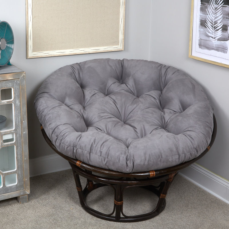 Indoor Papasan Seat Cushion, 45 X 6 Inches, Gray