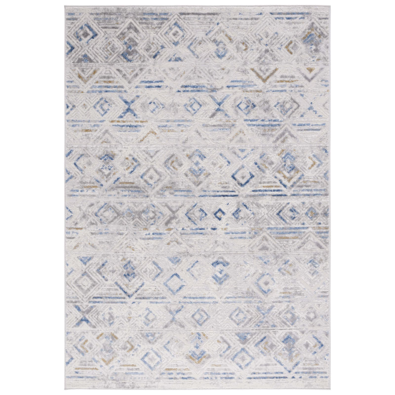 Palma Performance Geometric Rug, Rectangle 5'3" x 7'6"
