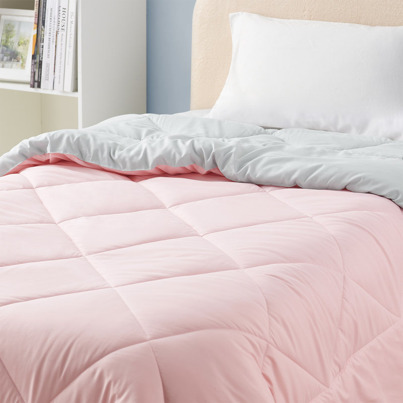Reversible Microfiber Oversized Full XL Comforter, Glacier Gray/Alloy, Full XL Comforter