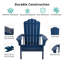 Chaise Adirondack de patio avec repose-pieds Outsunny