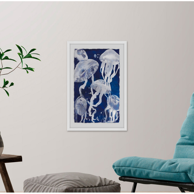 Jellyfish II - Single Picture Frame Print, 30cm H x 20cm W x 3.81cm D