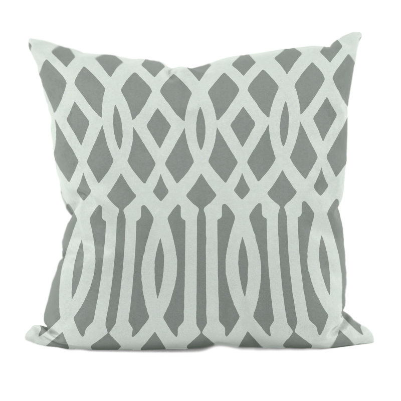 Housse et insert de coussin décoratif décoratif en treillis, 20 po x 20 po, Gris