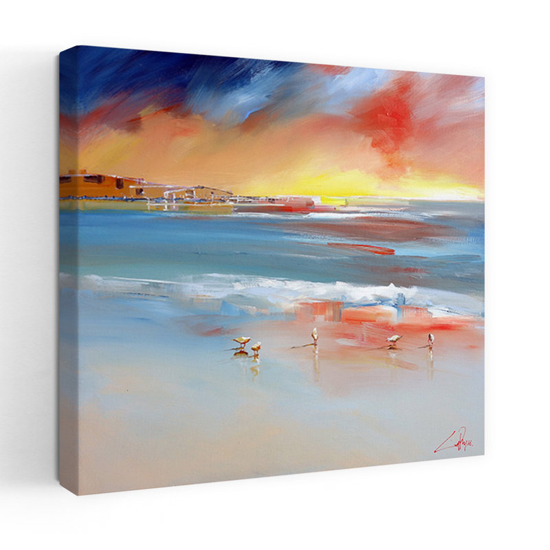 «Over The Club», art côtier abstrait, H 18 po x l 18 po
