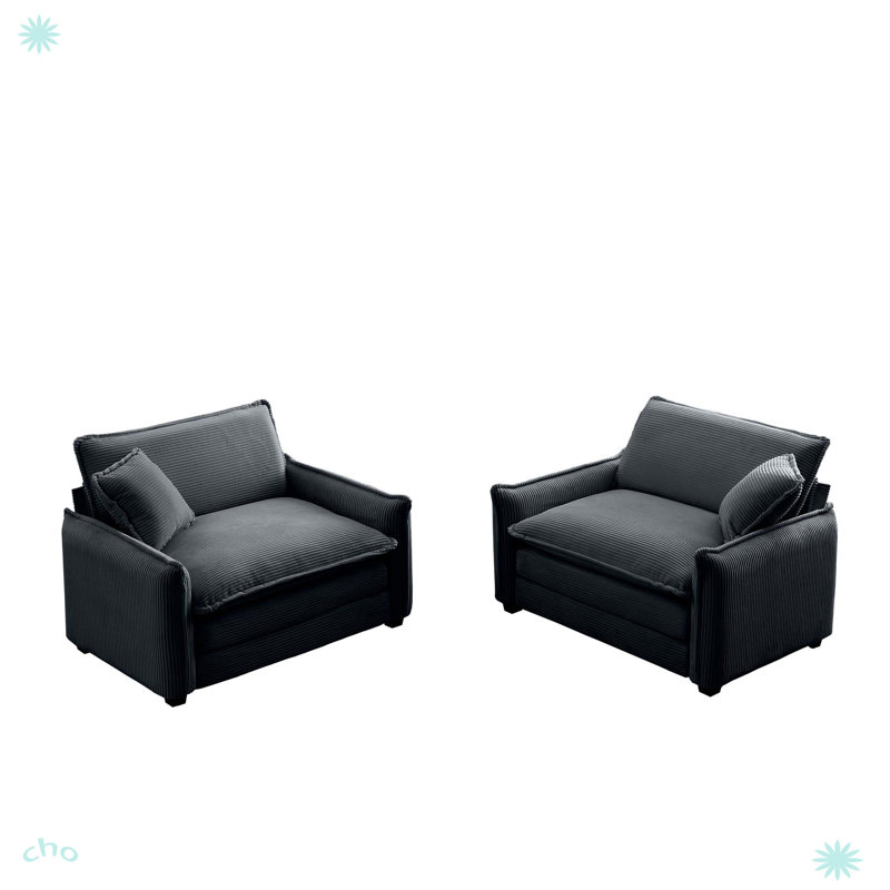 Deep Seated Sofa Set With Two Single Deep Seat Sofa Suitable For Living Room, Tan